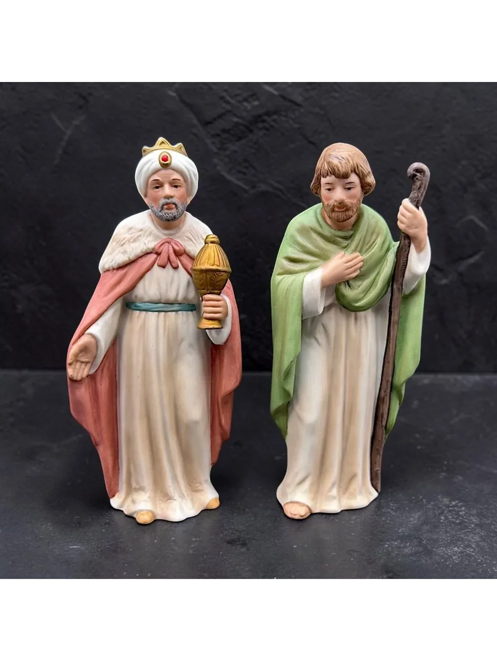 Vintage HOMCO Home Interiors Nativity 7 Pc Porcelain Set Camel Donkey #5419
